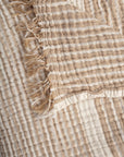 The Sorbet Collection: Latte & White Stripe Muslin Towel