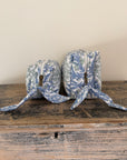 Set of 2 Meadow Mist l Hand Block Printed Quilted Makeup & Travel Pouches