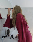 The Merlot Cloud Organic Cotton Robe: Long