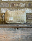 Set of 2 Quilted Hand Block Printed Washbag Set
