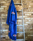 Long Cotton Robe: Blue Eye With Pockets