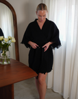 The Midnight Cloud Organic Cotton Robe: Short