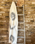 White with Black Sun Kimono Robe: Full Length
