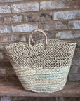 Lattice Detail Handmade Moroccan Straw Basket