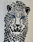 White with Black Cheetah Organic Cotton Peshtemal Towel