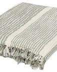 The Sorbet Collection: Matcha & White Stripe Muslin Towel