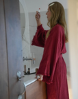 The Merlot Cloud Organic Cotton Robe: Long