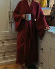 LOOME EXCLUSIVE!! The Merlot Cloud Organic Cotton Robe: Long