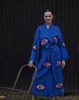 Long Cotton Robe: Blue Eye
