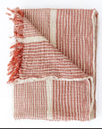 The Sorbet Collection: Raspberry & White Stripe Muslin Towel