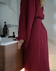 The Merlot Cloud Organic Cotton Robe: Long
