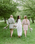 Matcha Cloud Short Bridal Robe | Organic Cotton