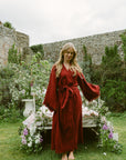 The Merlot Bridal Cloud Organic Cotton Robe: Long