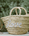 Mini Straw 'love' Basket