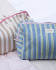 Quilted Dyson Hair Travel Case - Green & Blue Stripe