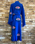 Long Cotton Robe: Blue Eye