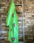 Long Cotton Robe: Bright Green Eye