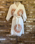 Organic Kimono in White with Sun: Short