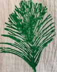 White with Green Feather Kimono Robe: Full Length - Discontinued