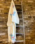 White with Butterfly Kimono Robe: Full Length