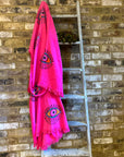 Long Cotton Robe: Pink Eye