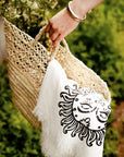 Lattice Detail Handmade Moroccan Straw Basket