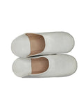 Handmade Moroccan Leather Babouche Slippers | White