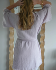 The Lilac Cloud Organic Cotton Robe: Short