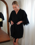 The Midnight Cloud Organic Cotton Robe: Short