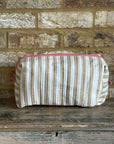 Quilted Dyson Hair Tool Case - Latte & White Stripe