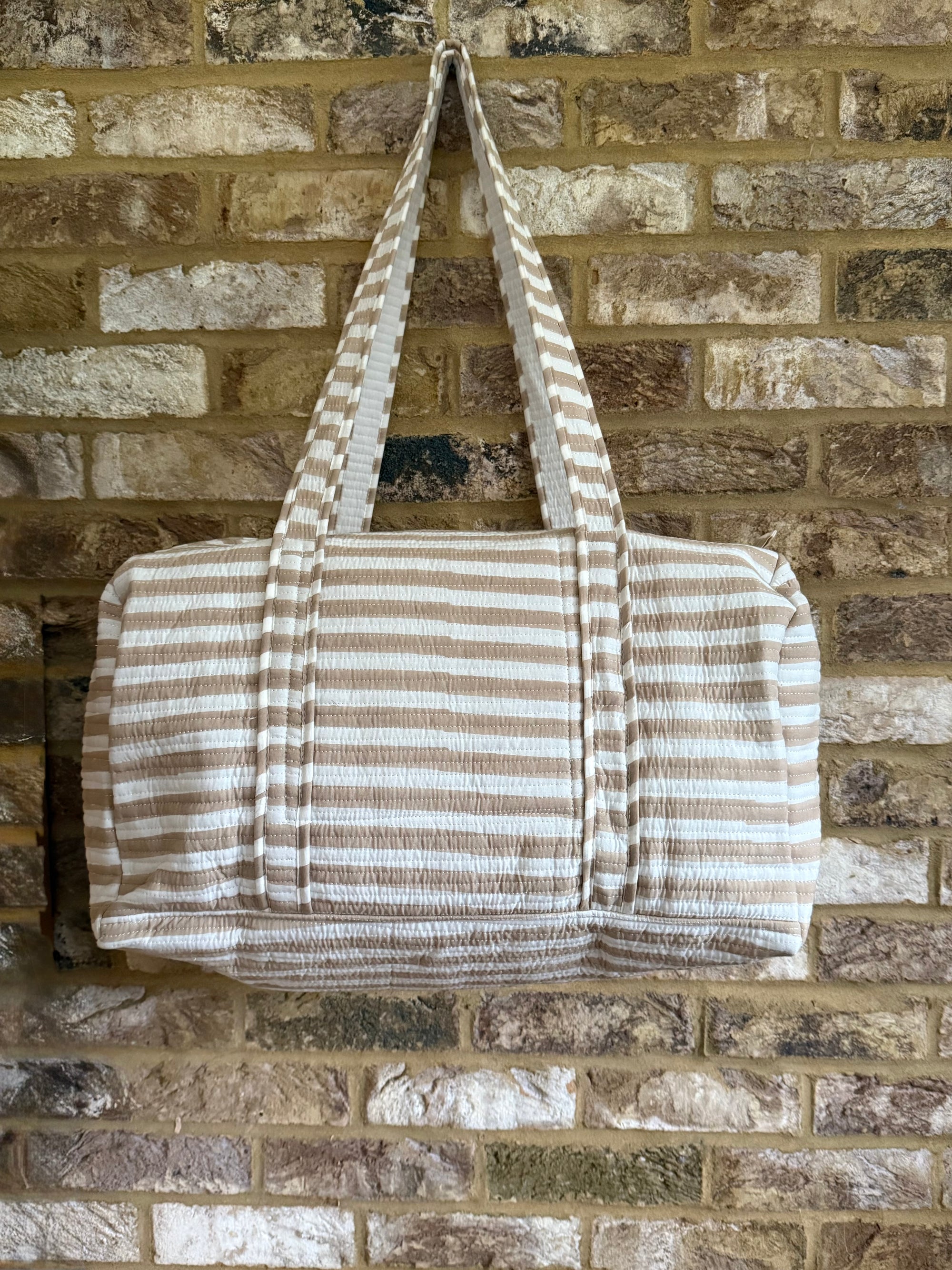 Loome Duffle Bag – Latte Stripe