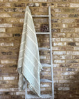 The Sorbet Collection: Matcha & White Stripe Muslin Towel
