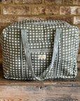 Quilted Weekender Bag - Green Check