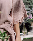 The Dusky Rose Cloud Organic Cotton Robe: Short