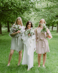Matcha Cloud Short Bridal Robe | Organic Cotton