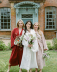 The Bridal Dusky Rose Cloud Organic Cotton Robe: Long