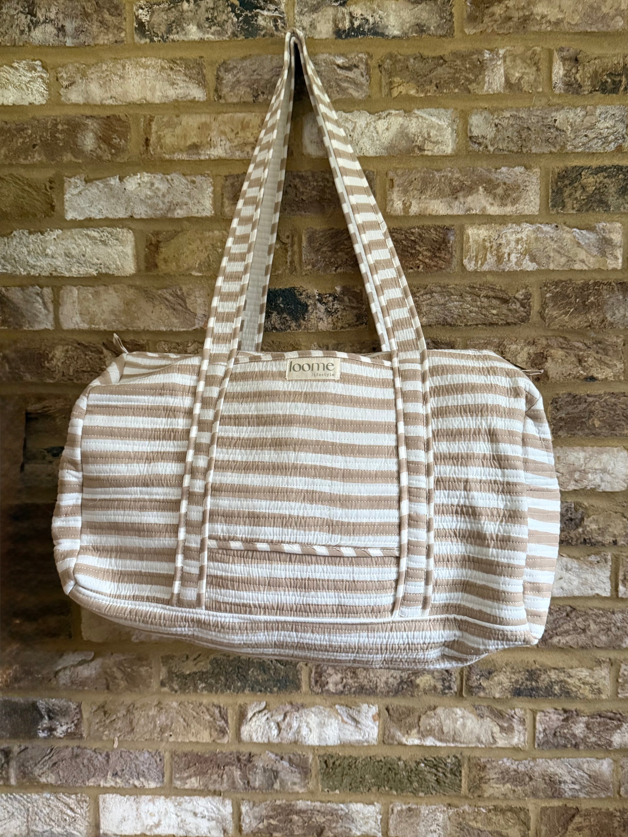 Loome Duffle Bag – Latte Stripe
