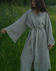The Matcha Bridal Cloud Organic Cotton Robe: Long