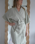 The Matcha Cloud Organic Cotton Robe: Short